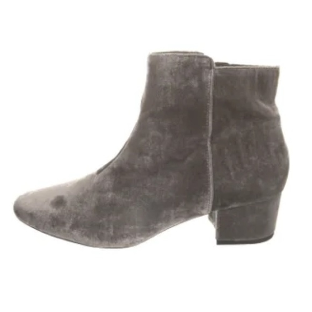 JOIE Fenellie Gray Velvet Ankle Boot